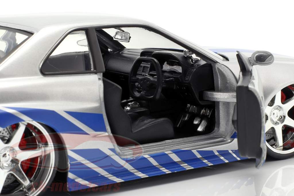 Brian's Nissan Skyline GT-R (R34) Film 2 Fast 2 Furious 2003 1:24 Jada Toys
