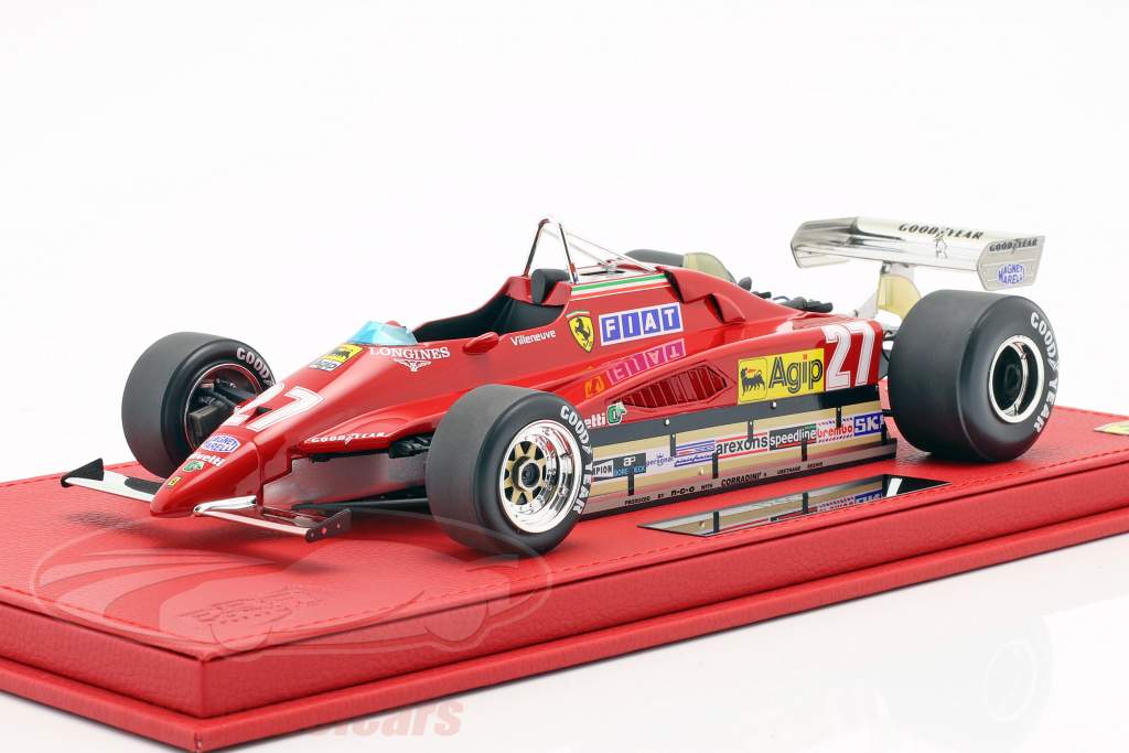 Gilles Villeneuve Ferrari 126 C2 #27 Belgique GP formule 1 1982 avec vitrine 1:18 BBR