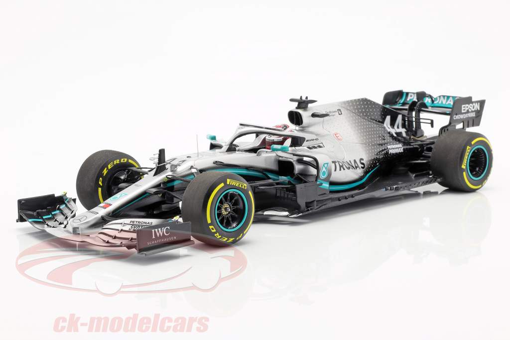 L. Hamilton Mercedes-AMG F1 W10 EQ #44 formel 1 verdensmester 2019 1:18 Minichamps