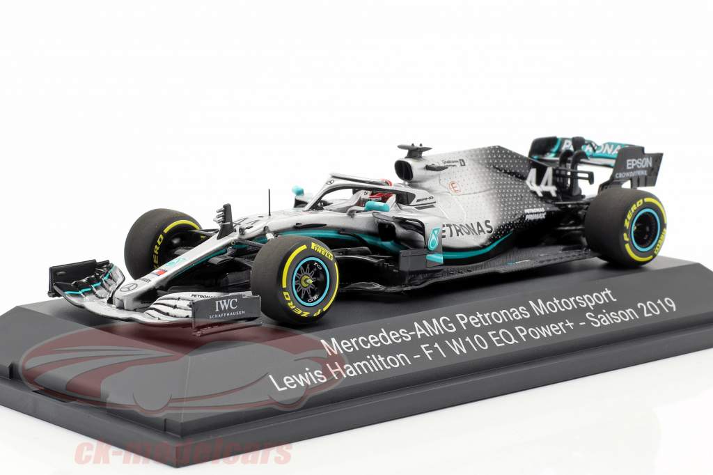 L. Hamilton Mercedes-AMG F1 W10 EQ #44 fórmula 1 campeão do mundo 2019 1:43 Minichamps