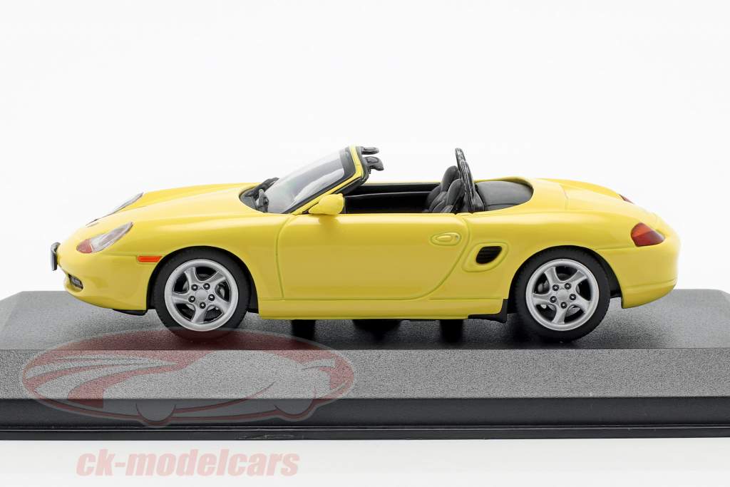 Porsche Boxster S cabriolé año de construcción 1999 amarillo 1:43 Minichamps