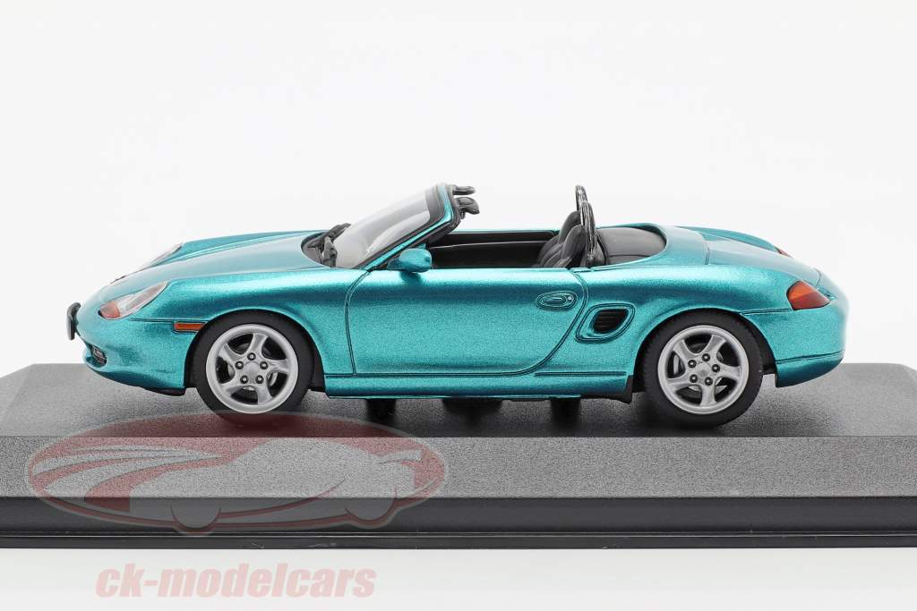 Porsche Boxster S cabriolé ano de construção 1999 turquesa metálico 1:43 Minichamps