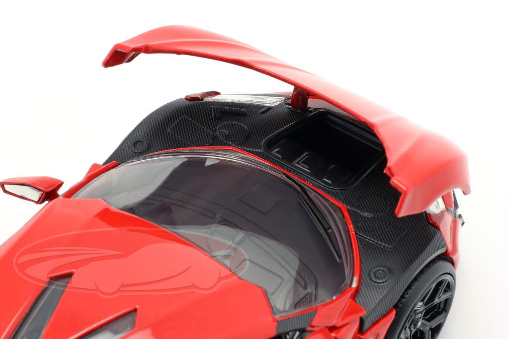 Lykan Hypersport fra den Film Fast og Furious 7 2015 rød 1:24 Jada Toys