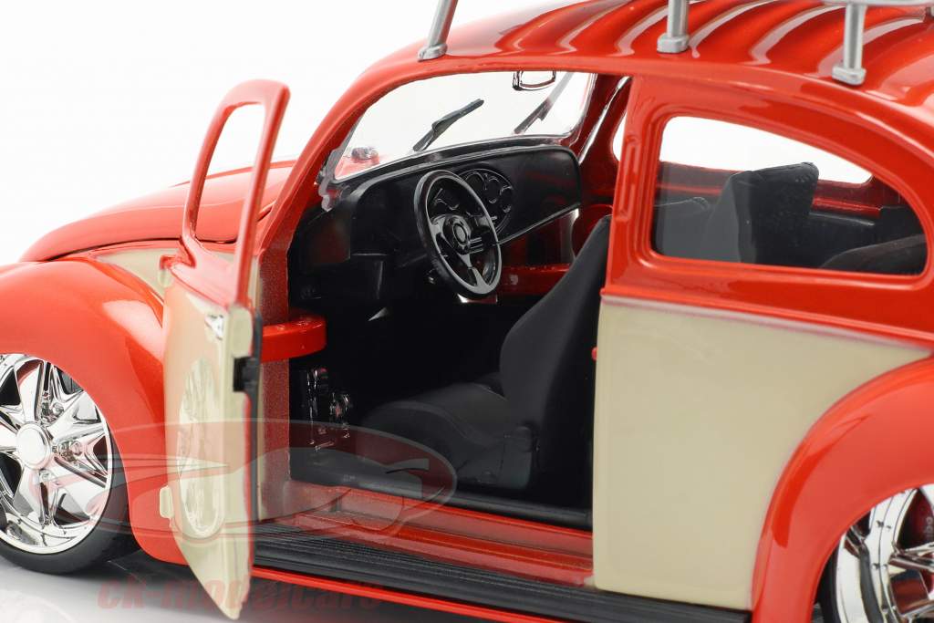 Volkswagen VW bille Opførselsår 1951 rød / creme hvid 1:18 Maisto