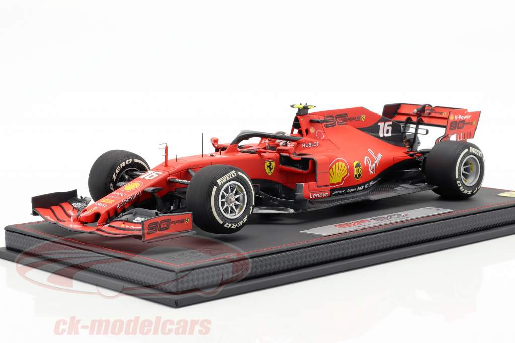 Charles Leclerc Ferrari SF90 #16 5. australske GP F1 2019 med udstillingsvindue 1:18 BBR