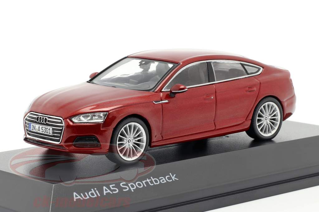 Maquette Spark Audi A5 Sportback 1:43 Matador Rouge Métallisé 2017 - Dealer Version Neuf
