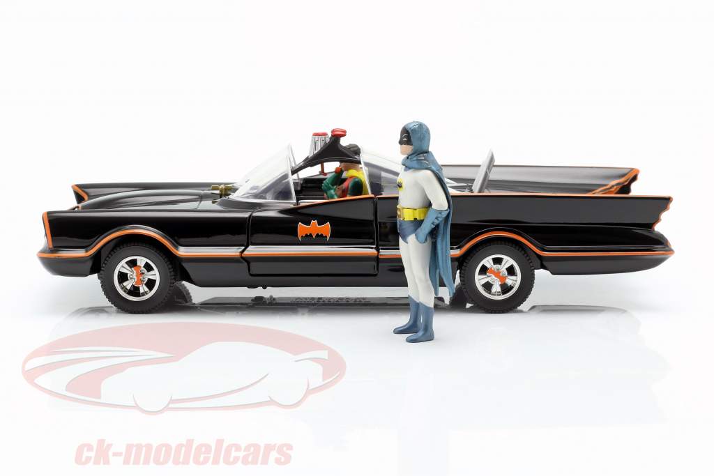Batmobile con Batman e Robin cifra Classic TV-Serie 1966 1:24 Jada Toys