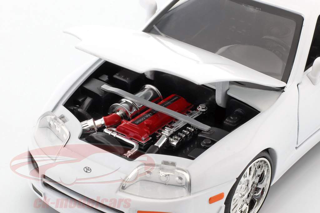Brian´s Toyota Supra à partir de la film Fast and Furious 7 2015 blanc 1:24 Jada Toys