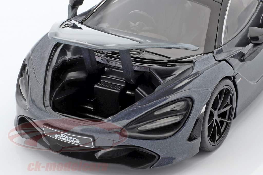 Shaw's McLaren 720S フィルム Fast & Furious Hobbs & Shaw (2019) グレー メタリック 1:24 Jada Toys