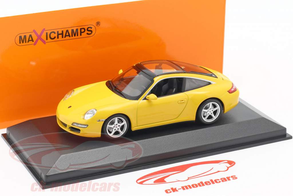 Porsche 911 (997) Targa year 2006 yellow 1:43 Minichamps