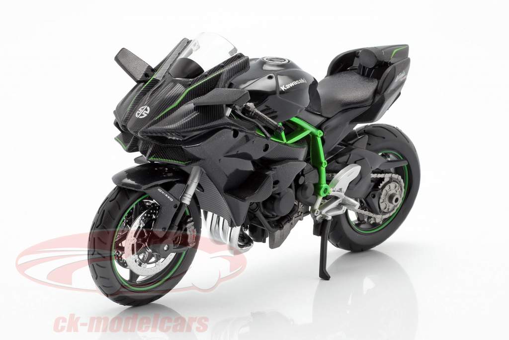 Kawasaki Ninja H2R nero / grigio scuro / verde 1:12 Maisto