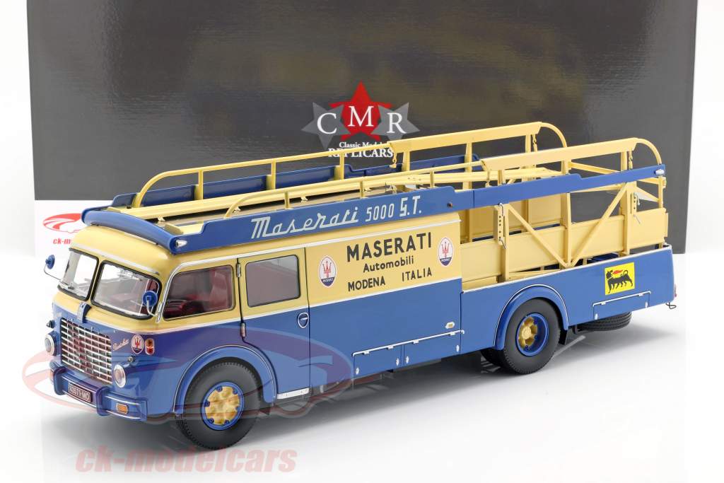 Fiat 642 RN2 Bartoletti Maserati гонки грузовик 1957 синий / желтый 1:18 CMR