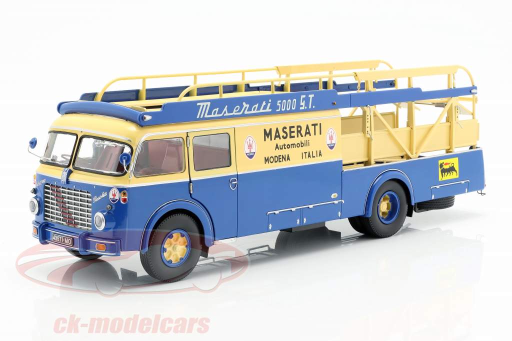 Fiat 642 RN2 Bartoletti Maserati raça caminhão 1957 azul / amarelo 1:18 CMR