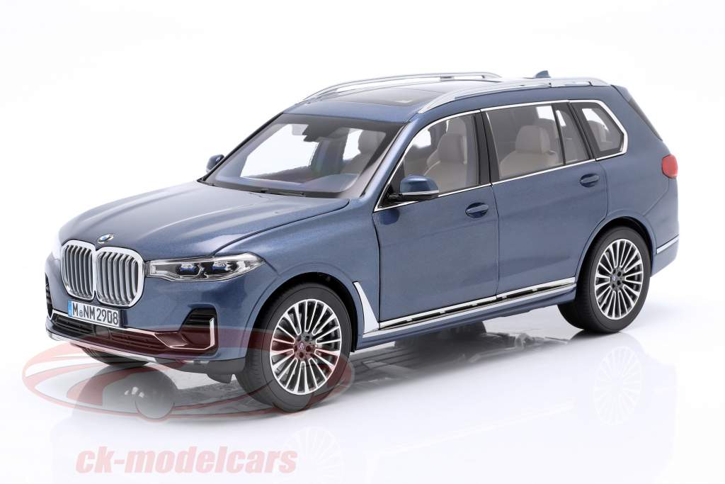 BMW X7 (G07) année de construction 2019 bleu métallique 1:18 Norev