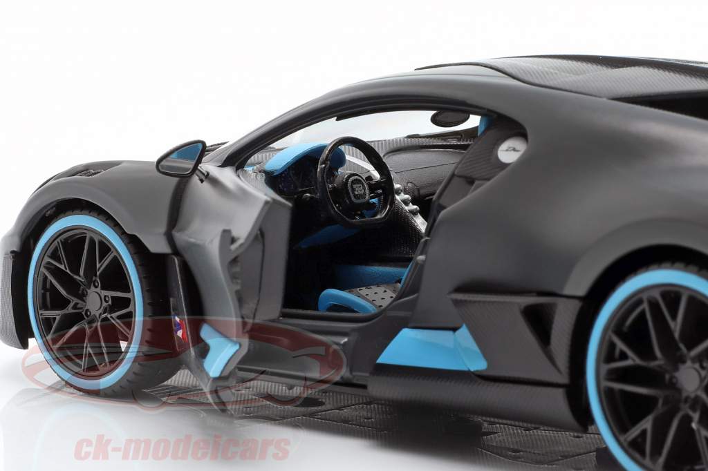 Bugatti Divo 建造年份 2018 垫 灰色 / 光 蓝 1:24 Maisto
