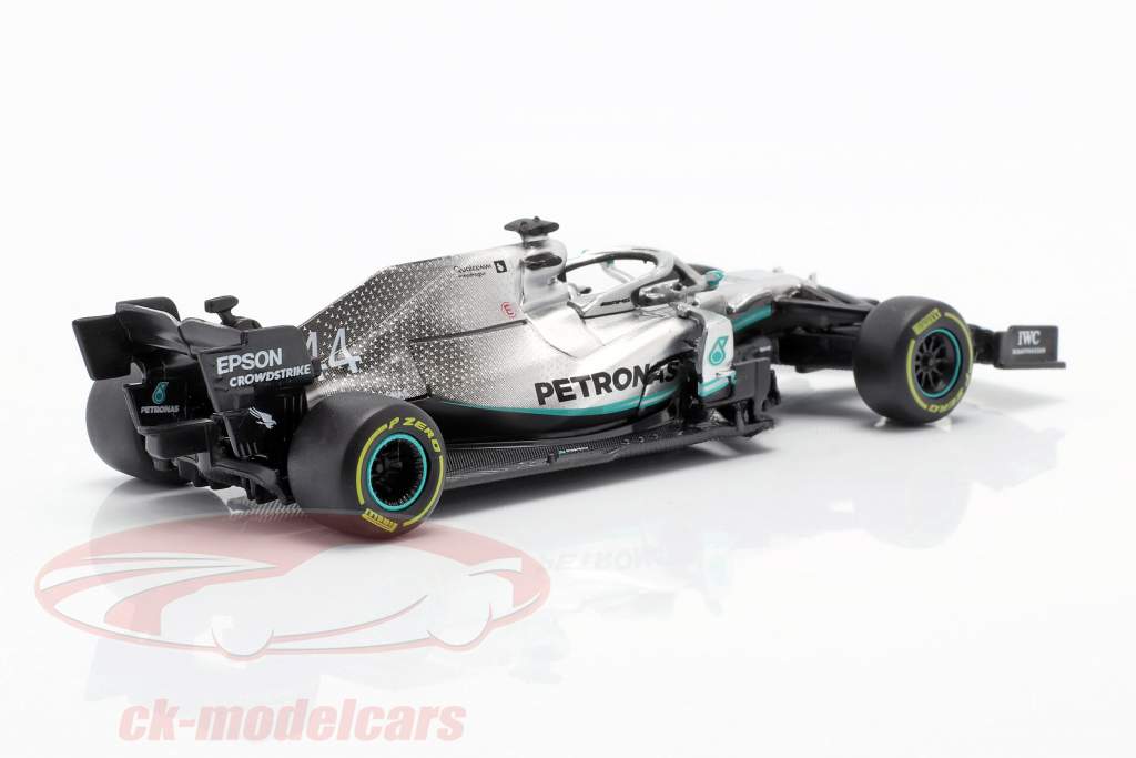 L. Hamilton Mercedes-AMG F1 W10 EQ #44 fórmula 1 campeão do mundo 2019 1:43 Bburago