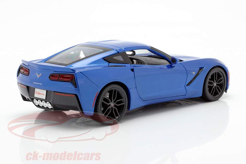 Maisto 1:18 Chevrolet Corvette Stingray Z51 Año 2014 azul 31677