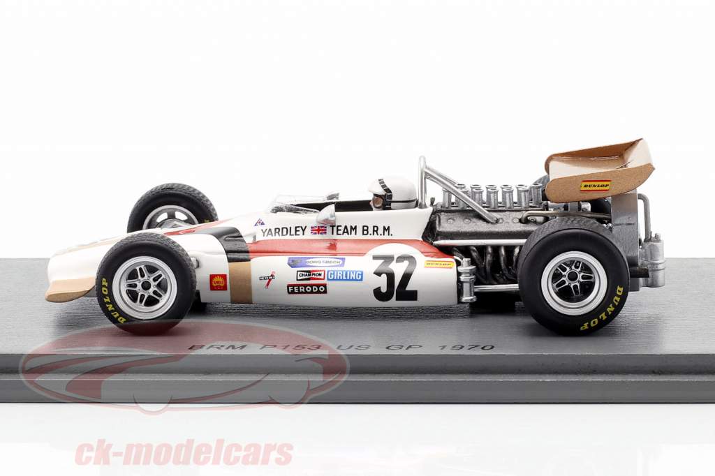 Spark S5277 1/43 1970 BRM P153 Peter Westbury USA GP F1 Model 