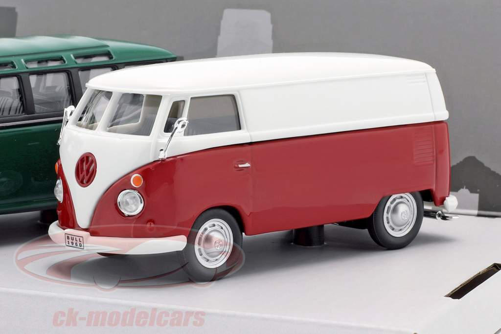 3-Car Set Volkswagen VW Bulli T1 Samba year 1960 1:43 Cararama