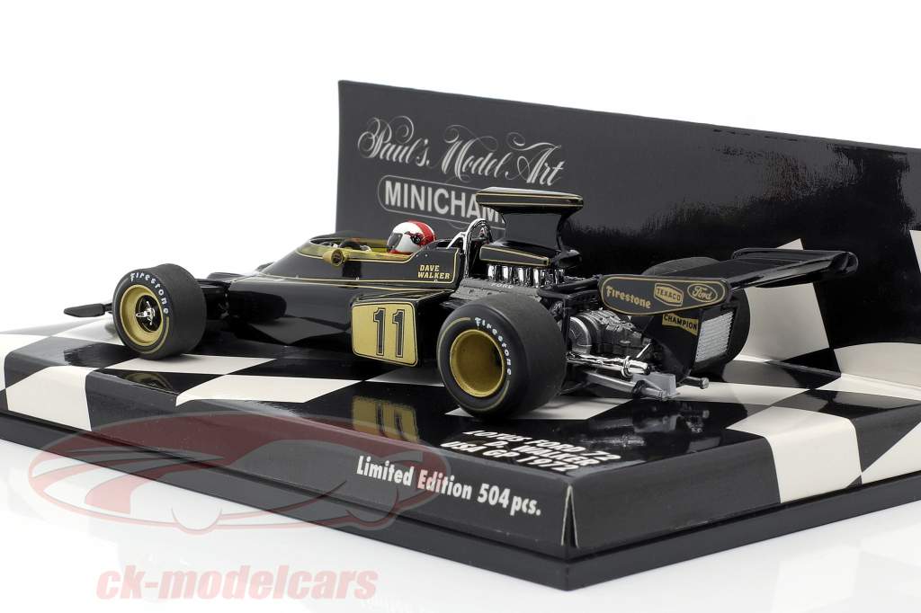 Dave Walker Lotus 72 #11 USA GP formula 1 1972 1:43 Minichamps