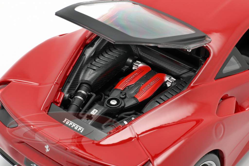Ferrari 488 GTB vermelho 1:18 Bburago