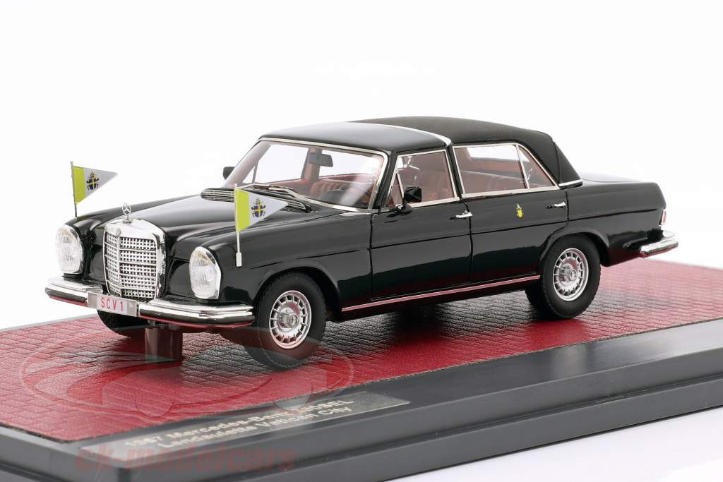 Mercedes-Benz 300SEL Landaulette Vatican City Closed Top 1967 schwarz 1:43 Matrix