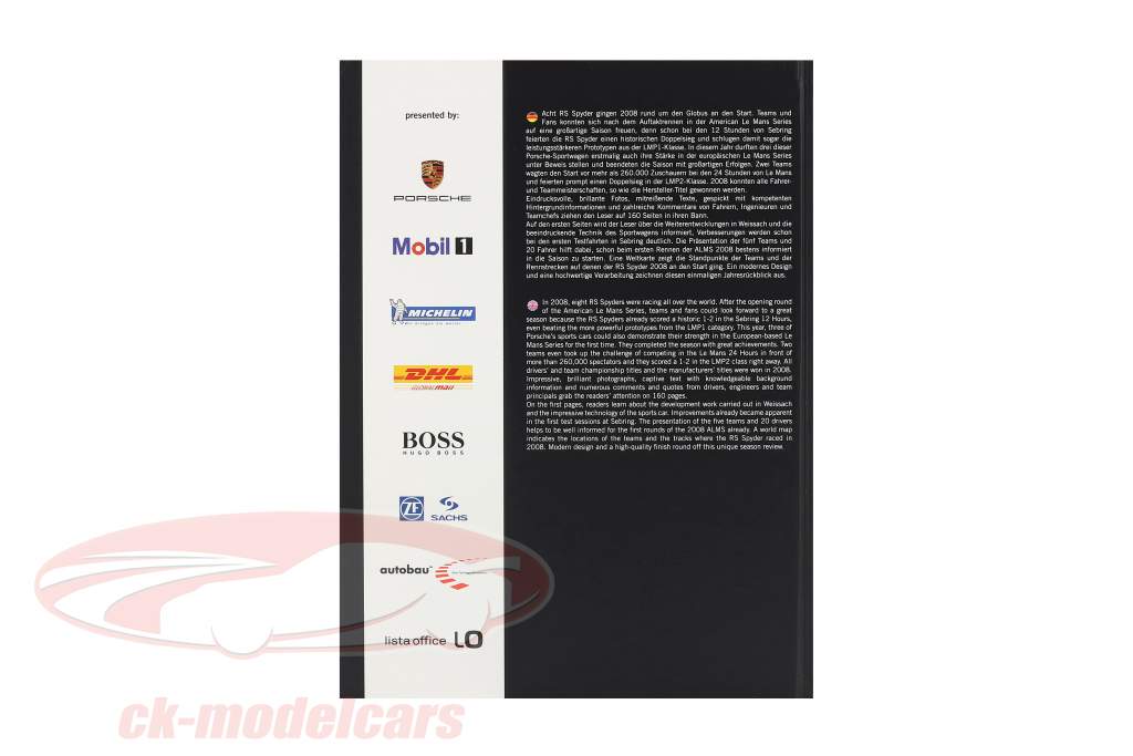 Livre: Porsche RS Spyder 2008 / par U. Upietz