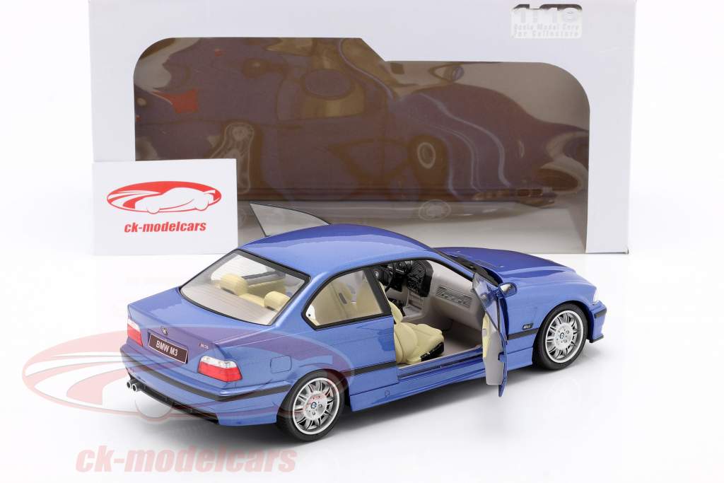 BMW M3 Coupe (E36) Ano de construção 1990 estoril azul 1:18 Solido