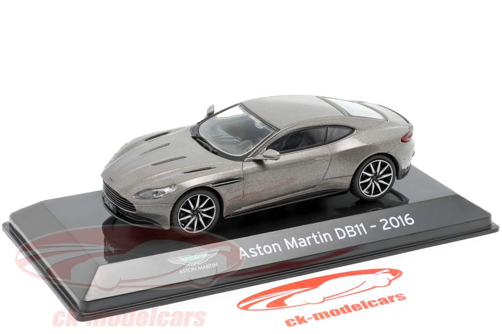 Aston Martin DB11 Год постройки 2016 серый металлический 1:43 Altaya