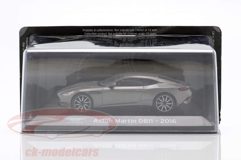 Aston Martin DB11 Año de construcción 2016 gris metálico 1:43 Altaya