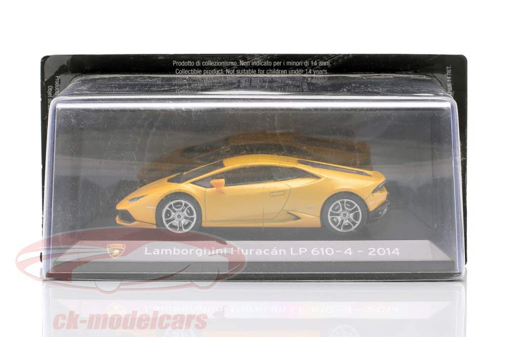 Lamborghini Huracan LP610-4 Ano de construção 2014 amarelo metálico 1:43 Altaya