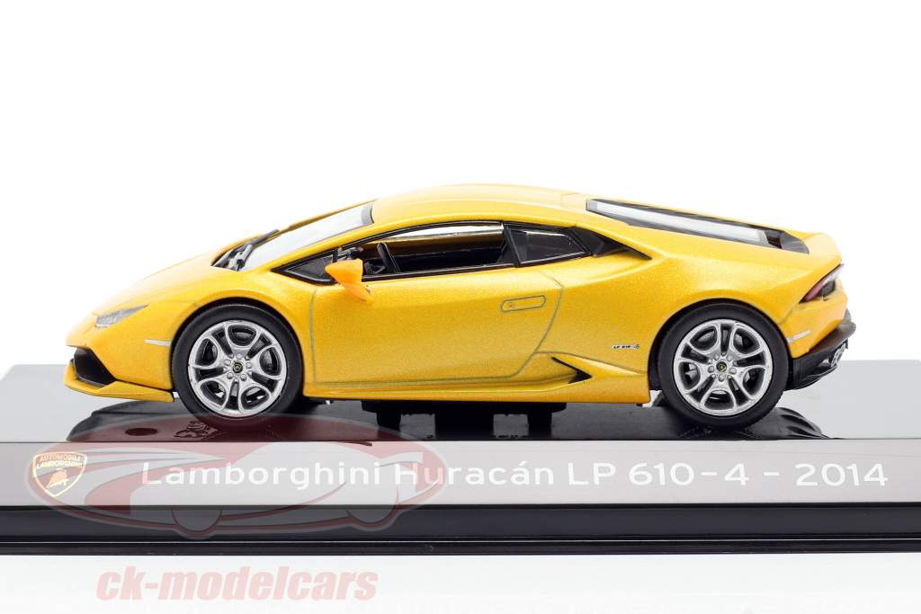 Lamborghini Huracan LP610-4 Año de construcción 2014 amarillo metálico 1:43 Altaya