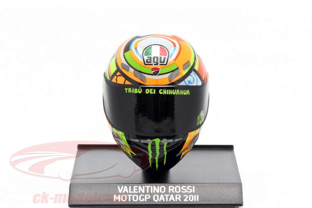 Valentino Rossi MotoGP Катар 2011 AGV шлем 1:10 Minichamps
