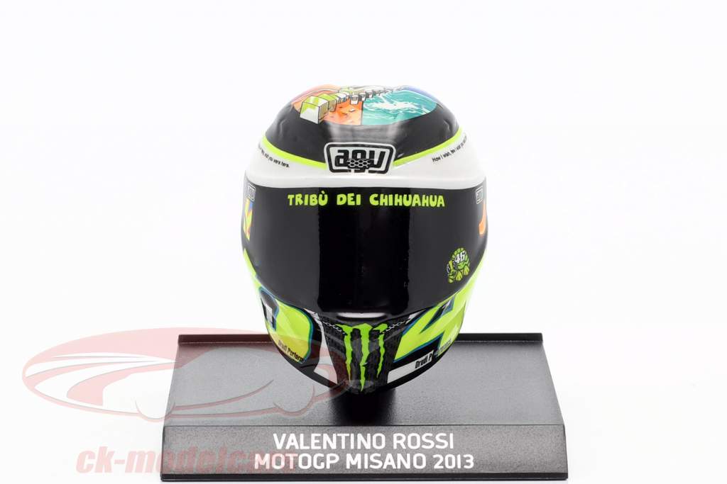 Valentino Rossi MotoGP Misano 2013 AGV casco 1:10 Minichamps