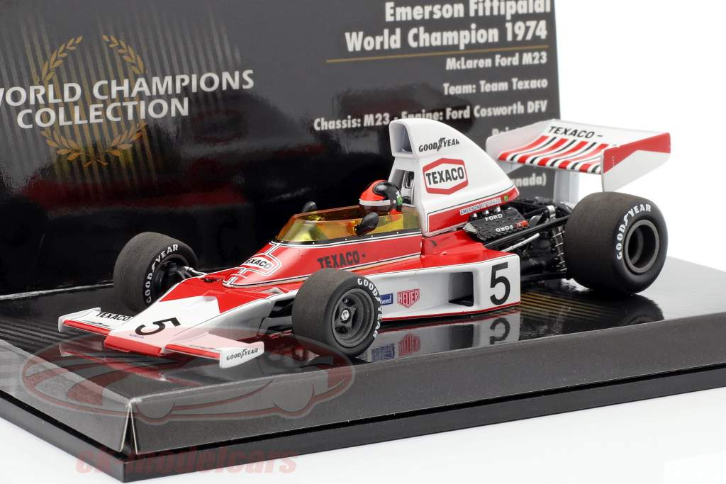 Emerson Fittipaldi McLaren Ford M23 #5 formel 1 Verdensmester 1974 1:43 Minichamps