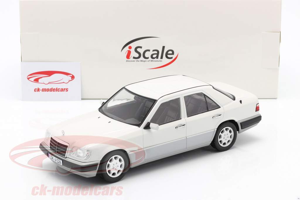 Mercedes-Benz E班 (W124) 建设年份 1989 北极 白色 1:18 iScale