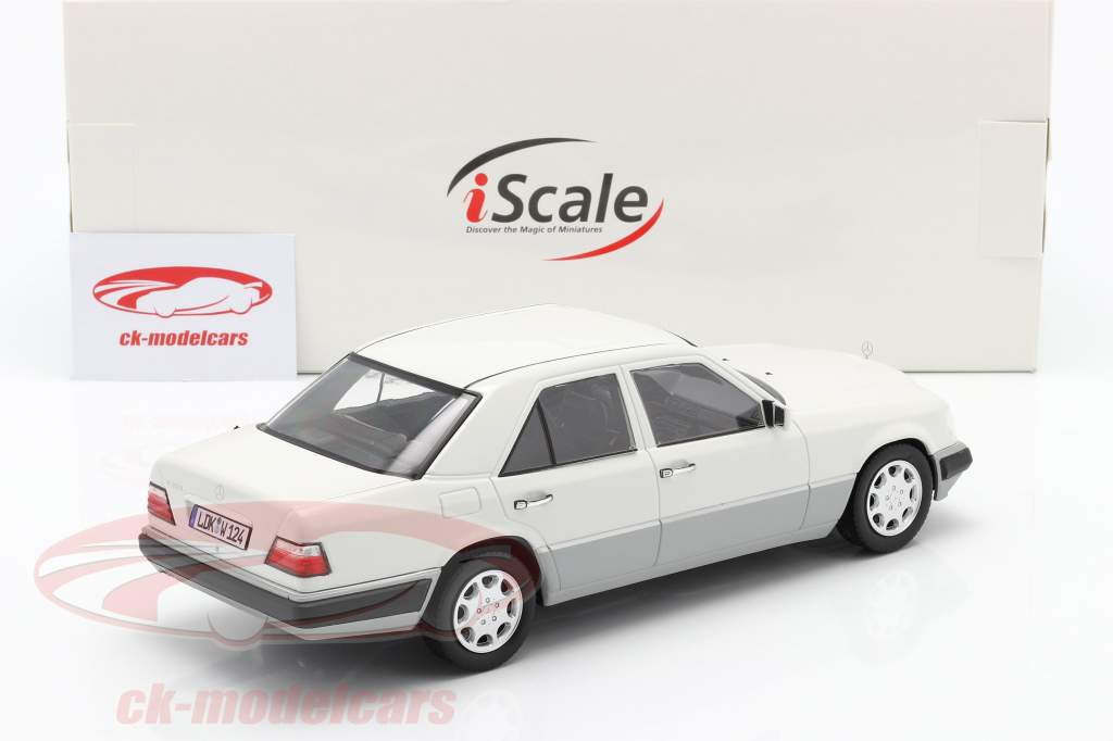 Mercedes-Benz E class (W124) year 1989 arctic white 1:18 iScale