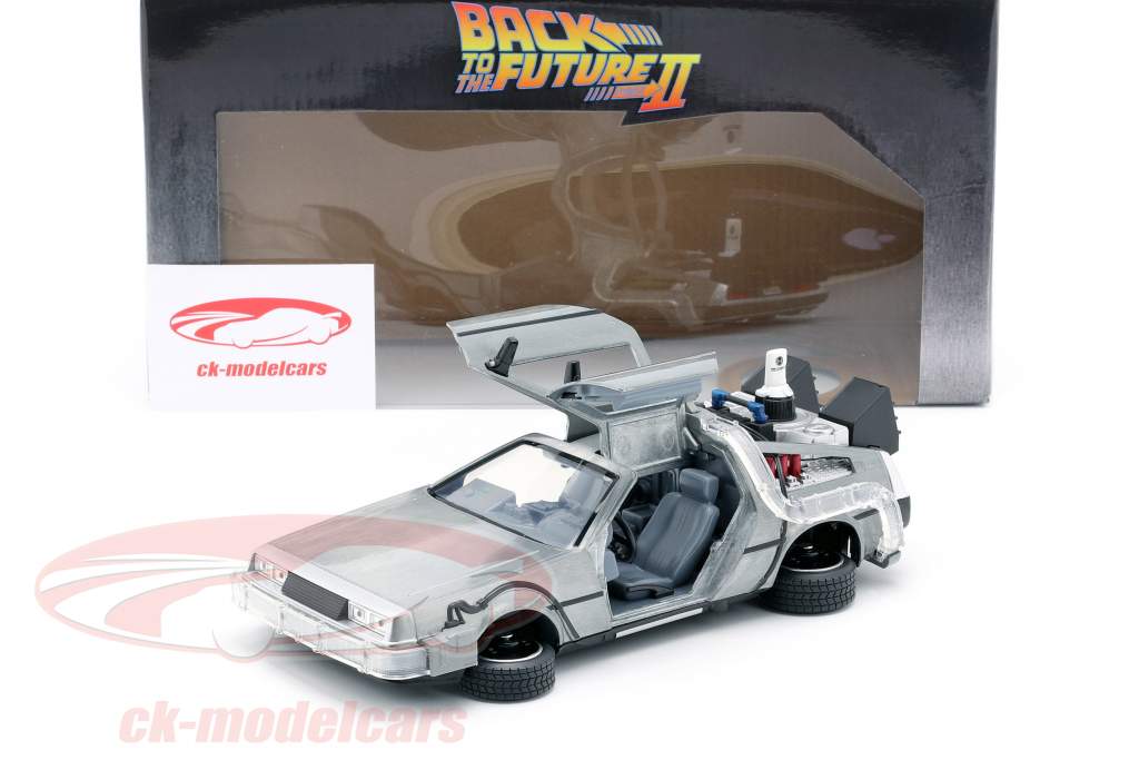 DeLorean Time Machine Flying Wheel Version Back to the Future II (1989) argent 1:24 Jada Toys