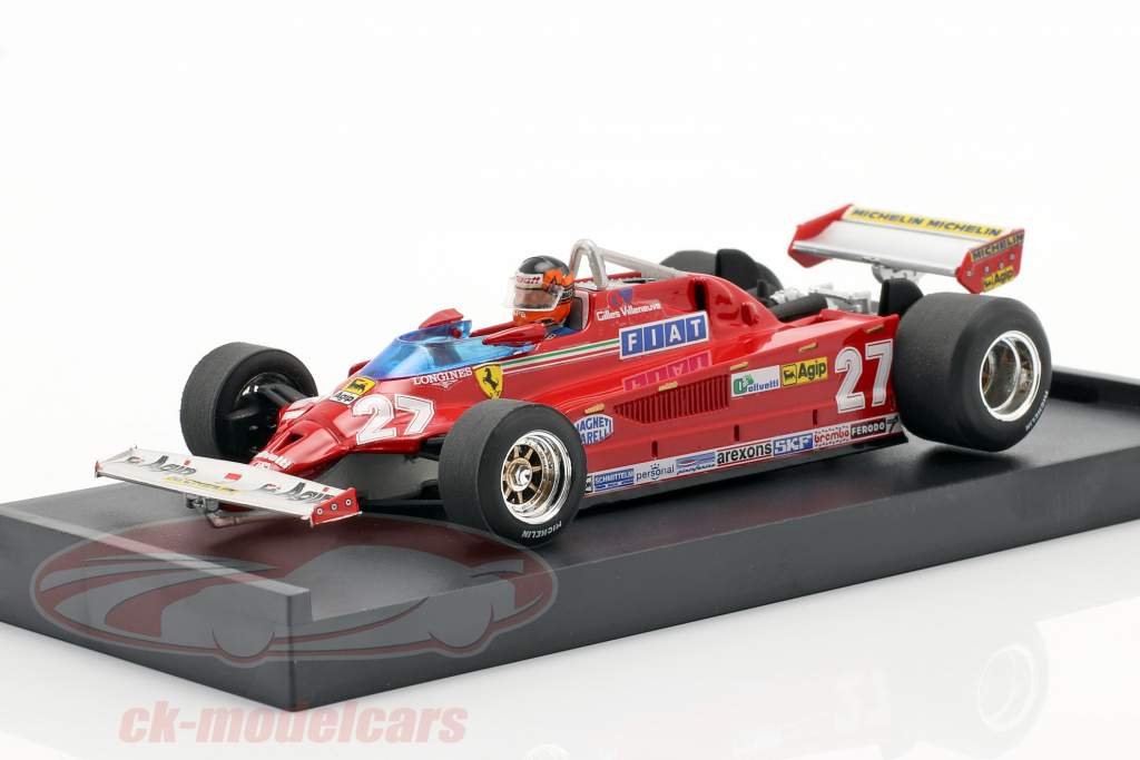 Gilles Villeneuve Ferrari 126CK #27 Italiaans GP formule 1 1981 1:43 Brumm
