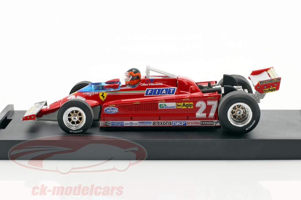 Gilles Villeneuve Ferrari 126CK #27 Italiaans GP formule 1 1981 1:43 Brumm