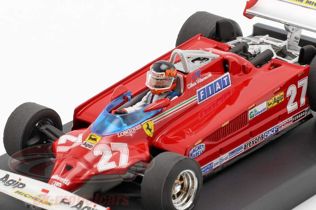 Gilles Villeneuve Ferrari 126CK #27 italiano GP Fórmula 1 1981 1:43 Brumm