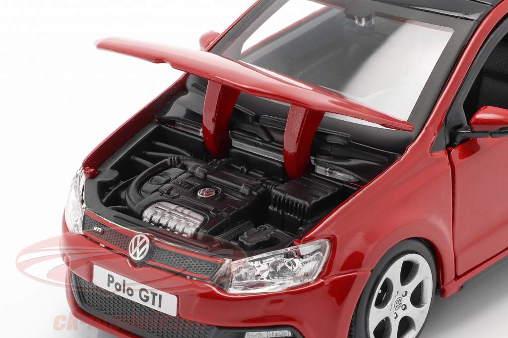 Volkswagen VW Polo MK5 GTI vermelho 1:24 Bburago