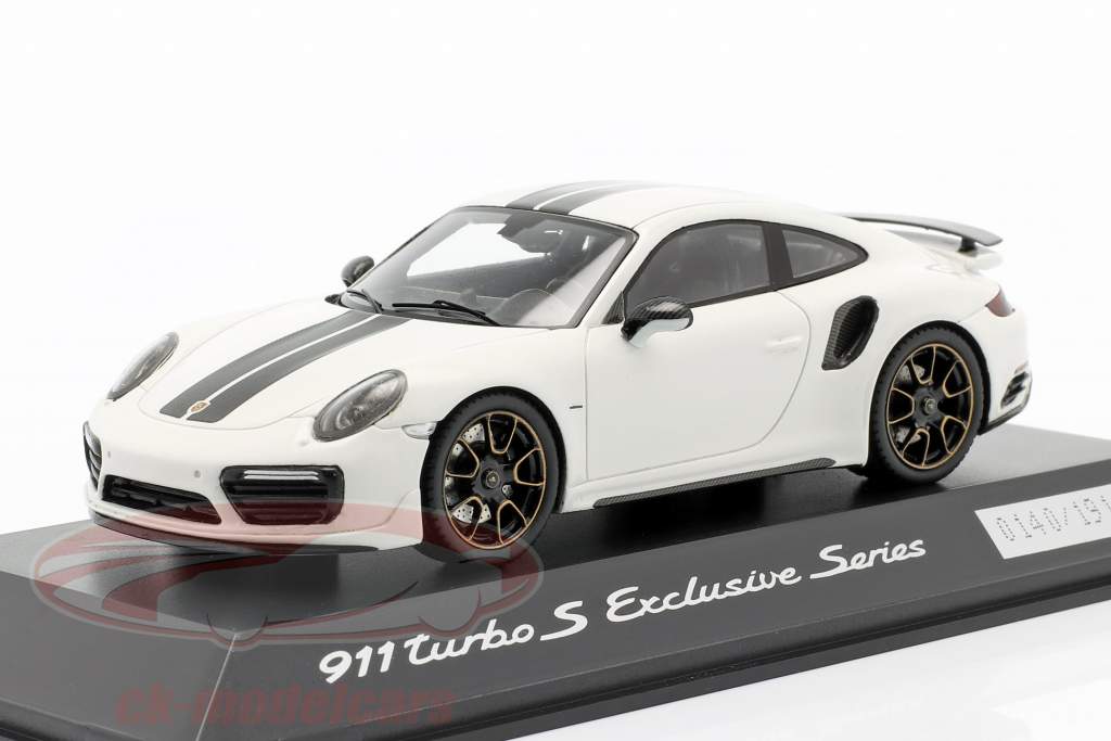 Porsche 911 (991) Turbo S Exclusive Series Blanco, negro 1:43 Spark