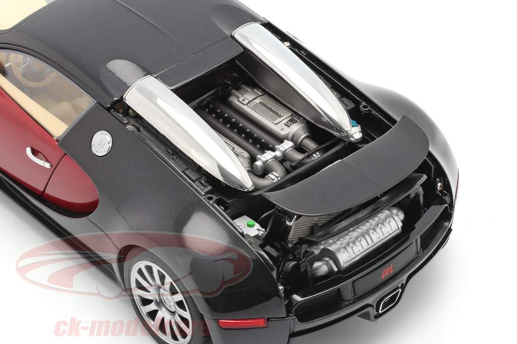 Bugatti EB 16.4 Veyron Baujahr 2006 schwarz / dunkelrot 1:18 AUTOart