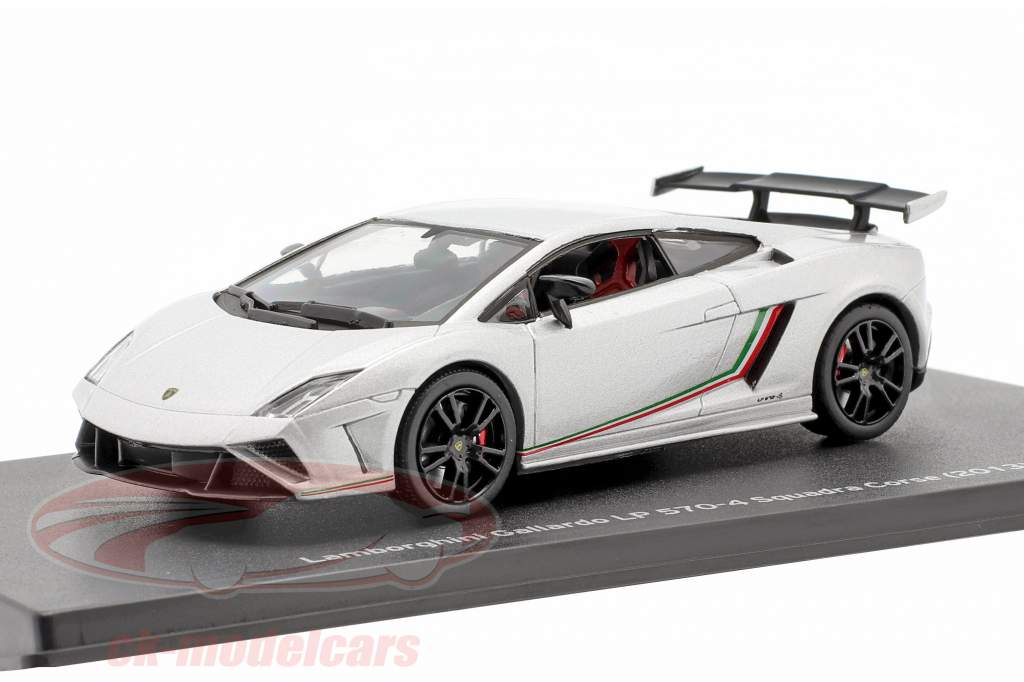 Lamborghini Gallardo LP570-4 Squadra Corse 2013 银 金属的 1:43 Leo Models