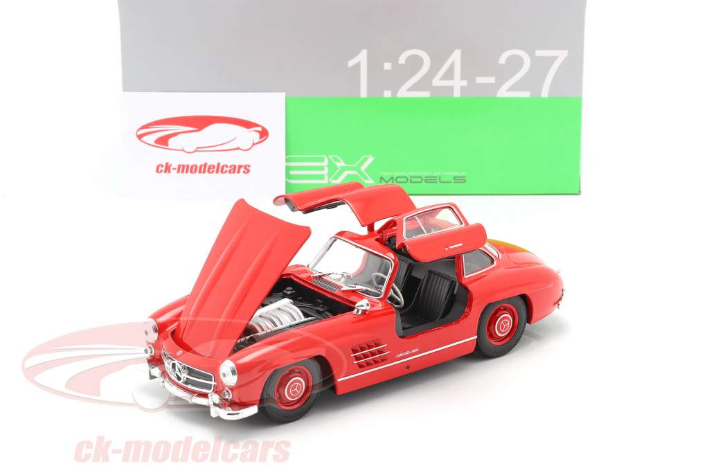 Mercedes-Benz 300 SL rood 1:24 Welly