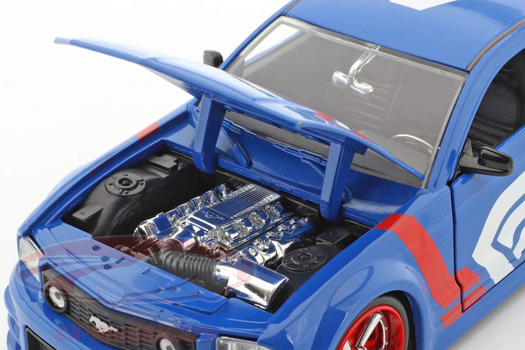 Ford Mustang GT 2006 mit Figur Captain America Marvel Avengers 1:24 Jada Toys  
