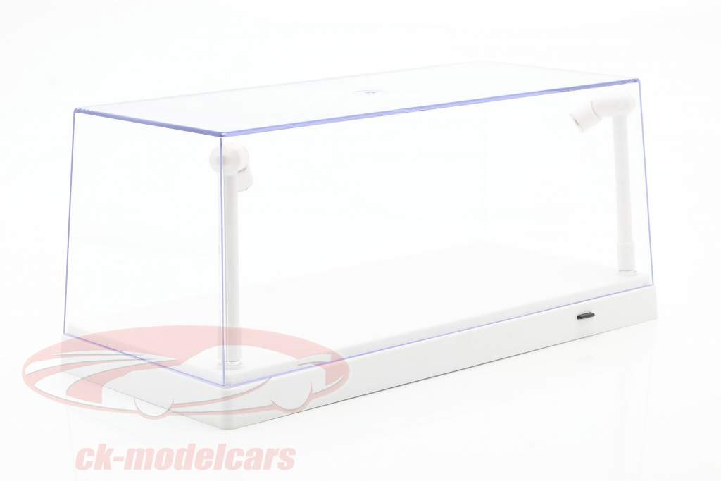 single showcase with 2 mobile LED lamps for model cars 1:24,1:43,1:64 Triple9