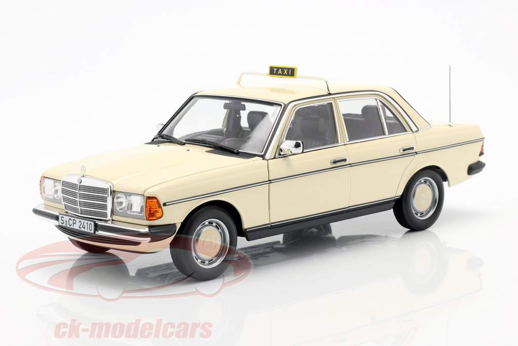 Mercedes-Benz 200 (W123) Taxi Année de construction 1980 - 1985 Ivoire clair 1:18 Norev