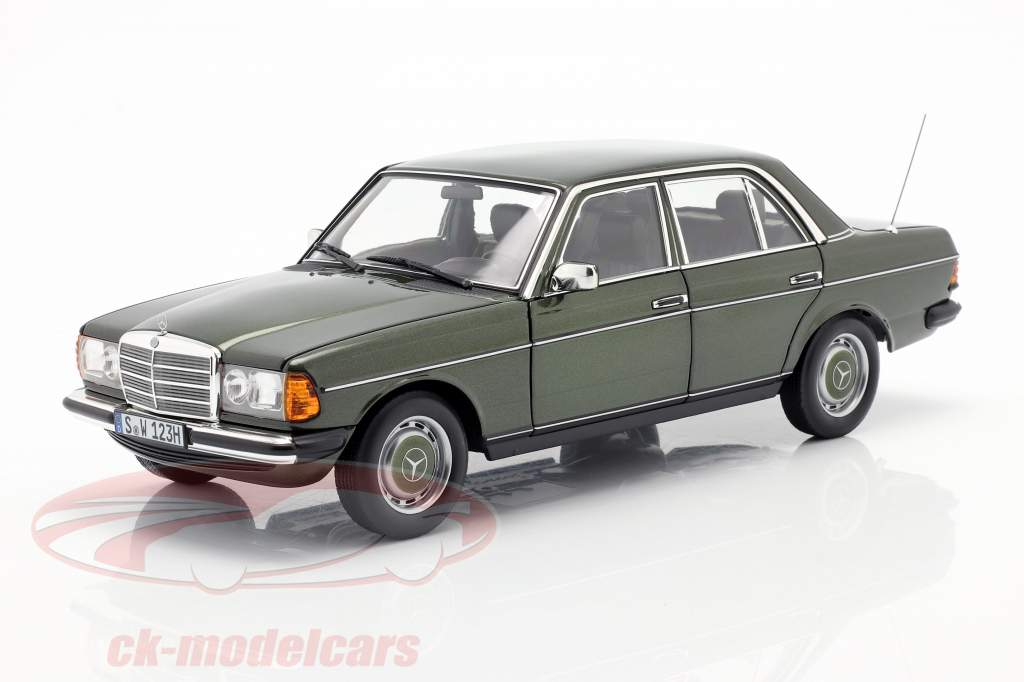 Mercedes-Benz 200 (W123) year 1980 - 1985 cypress green metallic 1:18 Norev